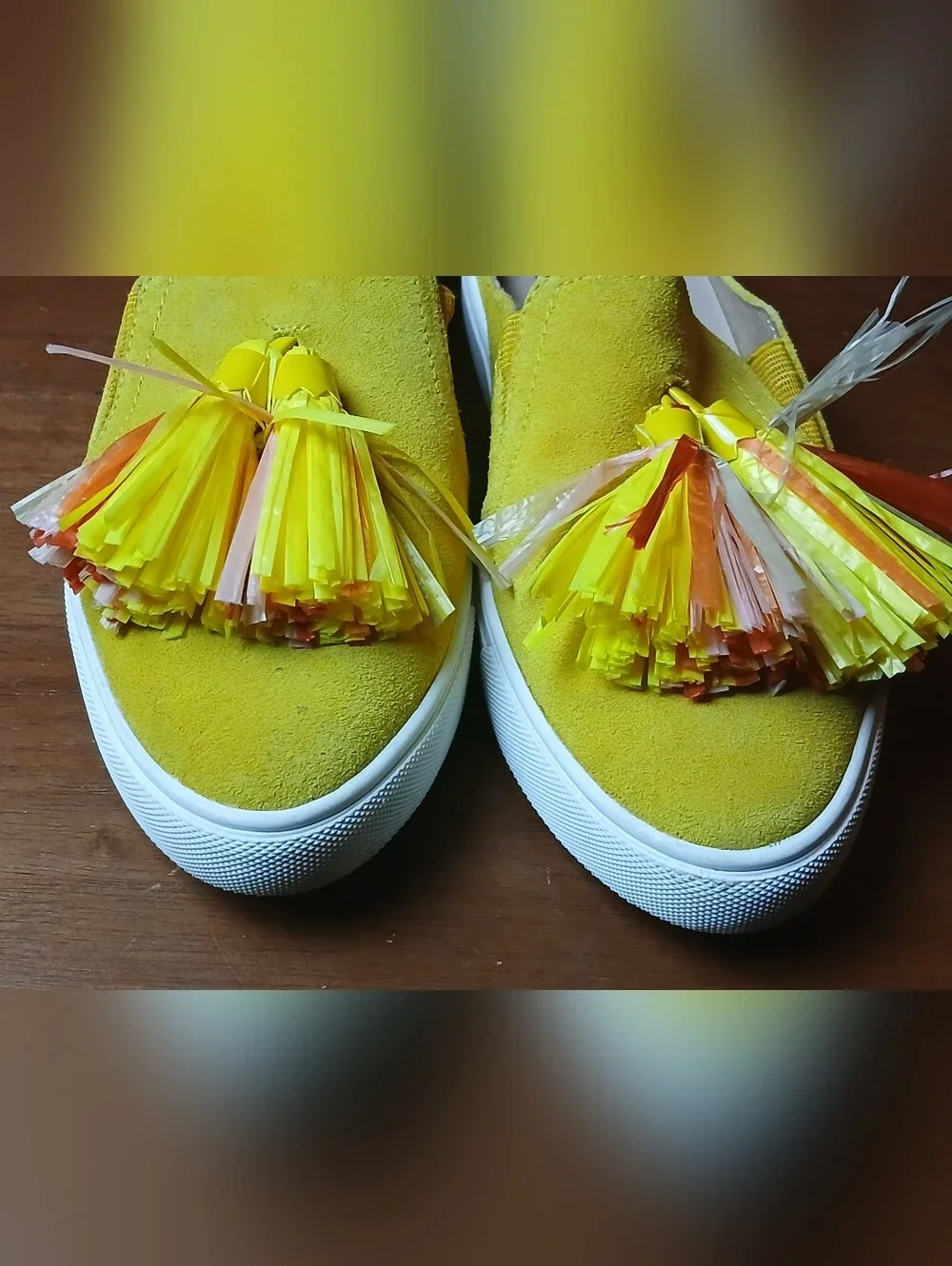 Donald J. Pliner Kids Yellow Tassel Slip-On Shoes - Picture 7 of 15